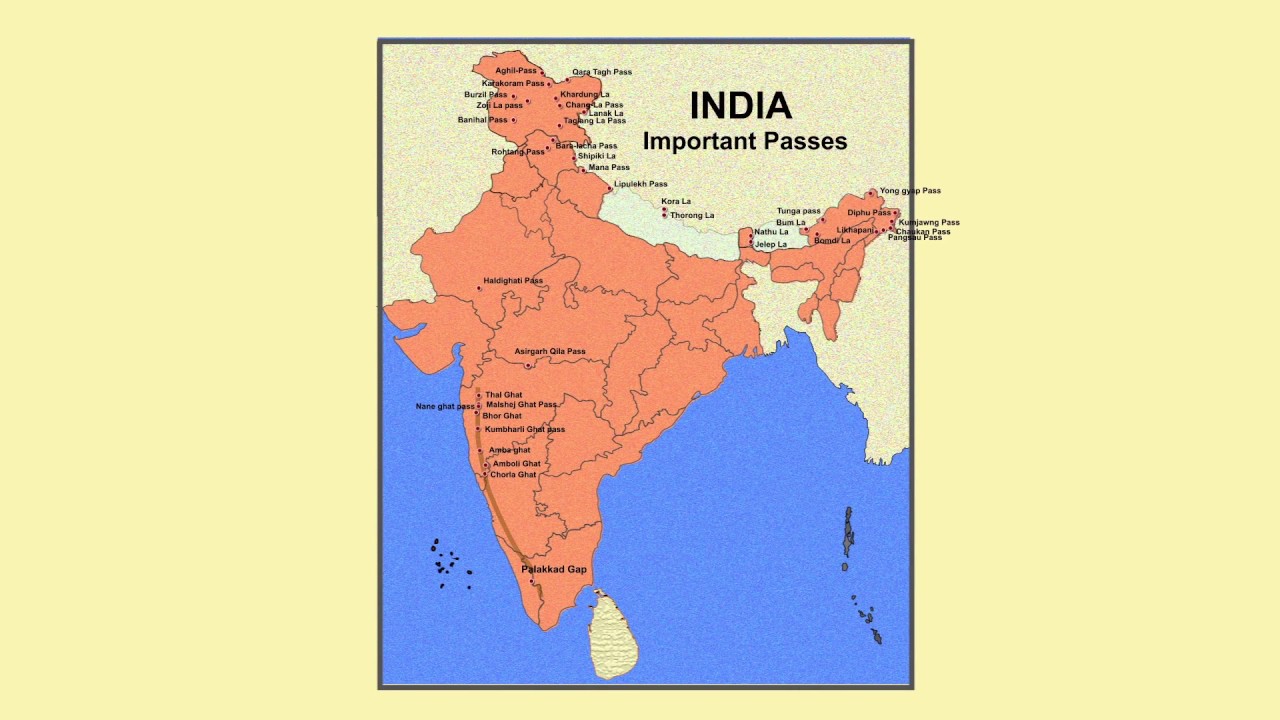 List Of Important Mountain Passes In India PDF State Wise: With Map